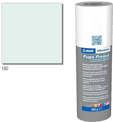 MAPEI Ultracare FUGA FRESCA 180 Menta pintura polimérica para renovar el color de las juntas cementizas. Botella de 160 g.
