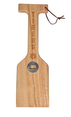 PICNIC TIME NCAA Rascador de Cepillo de Madera Dura con abridor de Botellas, Limpiador de Barbacoa de Madera, Herramienta de Limpieza de Barbacoa sin cerdas para múltiples Tipos de Parrillas,