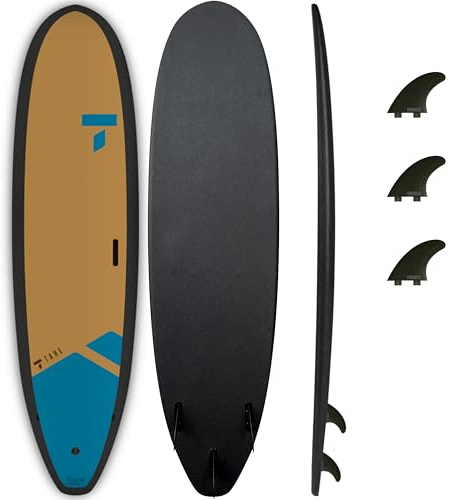 TAHE 7'0 Meteor Foam Surfboard – Premium Molded Soft Top | Lightweight, Durable & Agile | Ideal for Kids, Smaller Surfers & Progression | Skin-Tec Construction for Long-Lasting Performance
