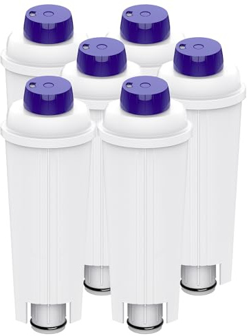 Aiitomg 6 filtros de agua para cafeteras automáticas Delonghi con descalcificador de carbón activo Delonghi Filtros para De'Longhi ECAM, ETAM, EC, serie BC