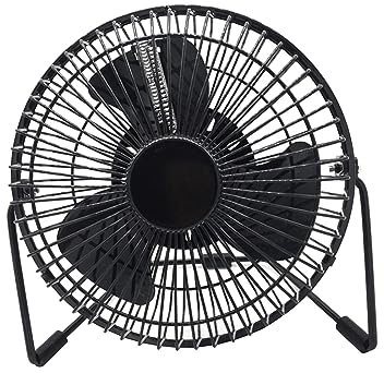 rockible Ventilateur D'horloge LED USB, Mini Ventilateur Portable avec Fonction D'affichage de l'horloge en Temps Réel, Ventilateurs de Bureau, Rotation à 360°, Température de 4 Pouces