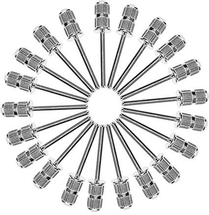 HAKIDZEL Brocas Para Uñas De Carburo 20 Piezas 2.35 Mm Para Manicura y Pedicura Profesionales Uso En Salón y Hogar Color Plata