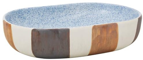 vidaXL Lavabo da Appoggio Multicolore Ovale 59x40x14 cm Ceramica