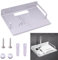 inki Router Rack Repetidor de Pared Estante de Pared Pequeño Proyector Estante de Pared Router Bandeja TV Box Soporte Multimedia Soporte de Proyector Pared Fuerte Aleación de Aluminio Plata, 23 x 16
