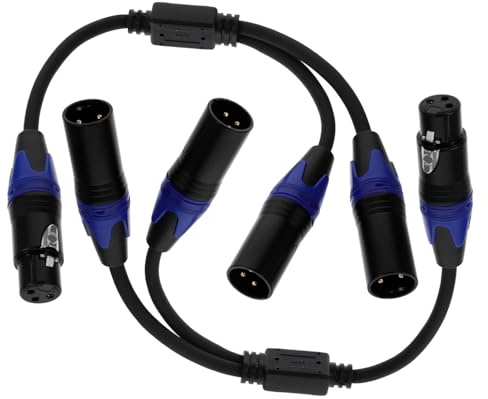 TOYANDONA 2pcs Xlr Audio Cable Microphone Wire Male to Female Connector for Studio Live Performance