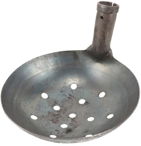 POPETPOP Pala Tamizadora Metálica Grande para Limpieza De Estiércol Pala De Hierro Reutilizable con Orificios para Eliminación De Residuos y Lodos Pozos y Desagües