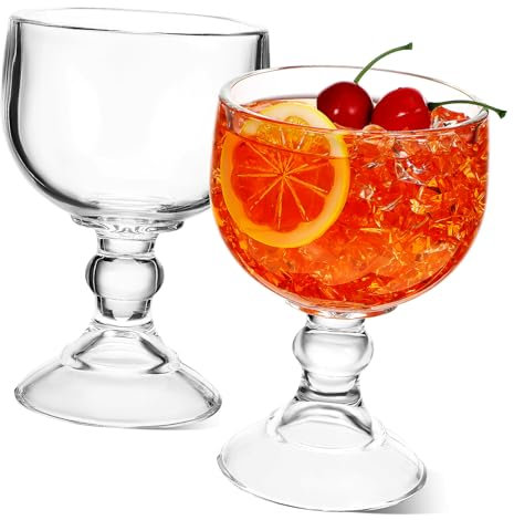 MOLUCKFU 2stücke Kelchgläser Aus Glas Für Hochzeitsfeiern Und Partys Getränkebecher Mit Stabilem Boden Verschleißfestes Glas Für Familienfeiern Und Bars