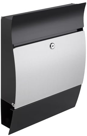 zxhrybh Wandbriefkasten, Rostbeständiger Haus Briefkasten mit Großer Kapazität, Schlüssel Briefkästen für Draußen, Sicherer Metall Postkasten für Zuhause
