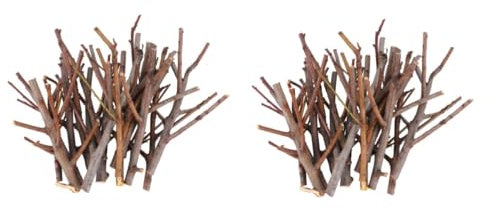 VILLCASE 2 Sets Zweige Bastelset 15 Cm Holzstäbe Jungen Und Mädchen Foto Requisiten Weihnachtsdekor Modell Zubehör 15 Stück * 2