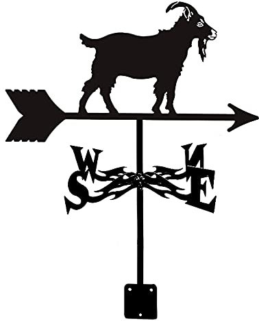 Banderuola segnavento in metallo animale, banderuola segnavento vintage, indicatore di direzione del vento cavo, per giardino esterno, tetto, paddock, patio, cortile, decorazione ornamentale