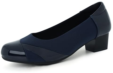 Ortho+rest Women Bunion Court Shoes Low Heel Orthopedic Slip on Dress Shoes