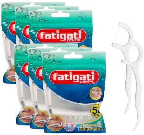 Archetti Filo Interdentale, Confezioni da 50 Pezzi, Bianco - Fatigati Dental - Amami BEAUTY (300)