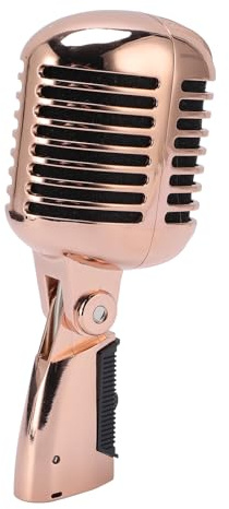 Sorandy Micro Cardioïde Classique avec Un Câble XLR à 6,35 Mm, Microphone Vocal Dynamique Rétro, Angle Réglable, Micro de Style Rétro pour Les Performances de la Scène, KTV, Performance