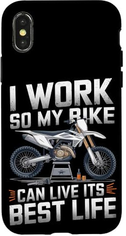 Je travaille pour que mon vélo puisse vivre sa meilleure vie en vélo tout-terrain Coque pour iPhone X/XS