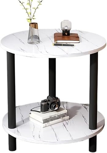 Small Side Table, Modern Round Table for Living Room, Mini Bedside Shelf, Corner Coffee Table, Simple Design for Sofa or Bedside Use - Ideal for Home Decor and Space Saving