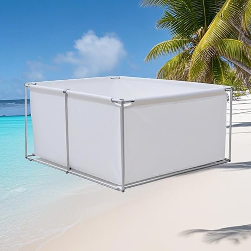 Hynbdes Laghetto per Pesci in PVC per Koi - Vasca Acquacoltura Grande con Supporto, Piscina Portatile Esterna per Allevamento e Osservazione