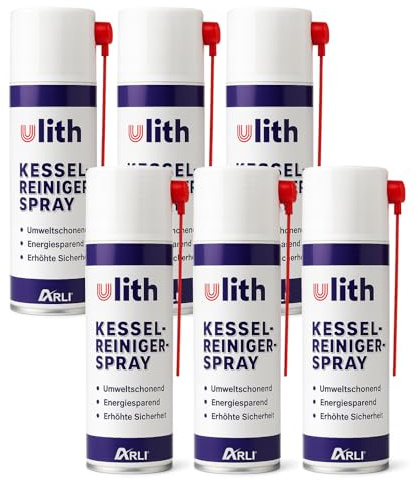 ARLI Set - 6x Kesselreiniger Spray 500 ml Spezialreiniger für Gas- und Ölkessel, Brennkammern, Heizkessel und Gasgeräte zur Wartung und Reinigung