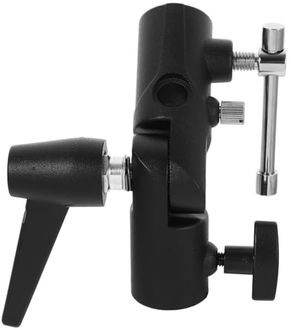 TOYZFRIENDY Soporte de Flash de Metal H para Sombrillas y Trípodes Fotográficos Montura Doble para Iluminación Profesional