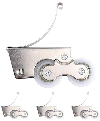 OATIPHO 4 Jeux De Roulettes De Porte Coulissante En Métal Roue Porte Coulissante Placard Poulie Pour Mobile Et Fenêtre Kit De Remplacement Avec 12 Vis Fonctionnement Fluide Et Silencieux