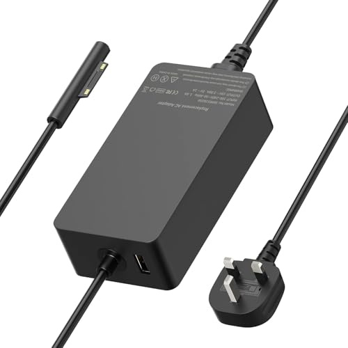 Jippofu 44W Laptop Charger Compatible with Microsoft Surface Pro 7/6/5/4/3/X Surface Laptop 1/2/3 Surface Go 1/2 Surface Book Surface Edge Tablet Microsoft Model 1625 1736 1800 AC Adapter Power Supply