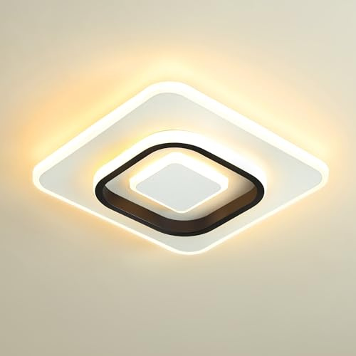 MELAYR 4760734 Moderne Deckenleuchte LED 3000K/4500K/6500K Deckenlampe | Weiß 8-15s Memory CRI≥80 Ceiling Lights für Wohnzimmer Schlafzimmer Büro Küche Esszimmer und Flur