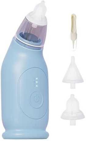 Electric Kids Nose Sucker | Adjustable Level Electric Portable - Little Child Nasal Rinse Cleaner Device | for Cold Sick Snot Mucus Booger Removal Breathing Irrigation Daily