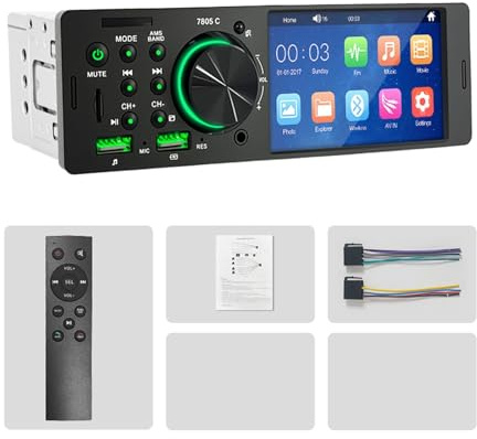 Autoradio 4.1 1 din Lettore multimediale Mp5 Touch Screen Bluetooth Stereo Mp3 Ricevitore FM USB TF Card Universale
