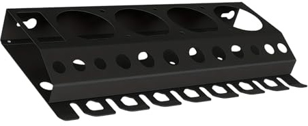 Industrial Strength Bottle Rack with 7 Holders and 12 Brush Openings for Home Application Heavy Duty Tool Shelf