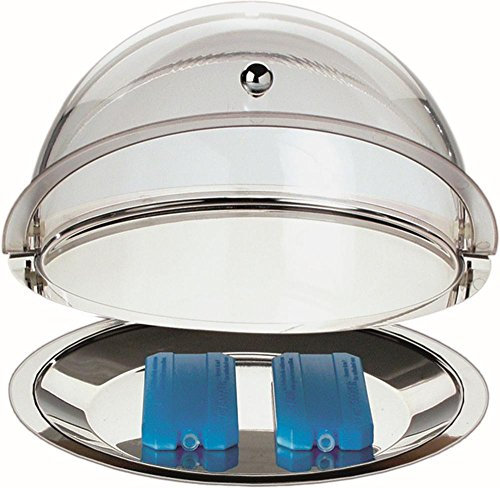 APS Thermo-Set 5-teilig – Hochwertiges Tablett-Set bestehend aus einem tiefen Tablett, einem flachen Tablett, zwei Kühl-Akkus, sowie einer Rolltophaube