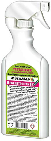 MultiMan RegenstreifenEx - 0,5l - Beseitigt Regenstreifen von Lack- und Kunststoffoberflächen
