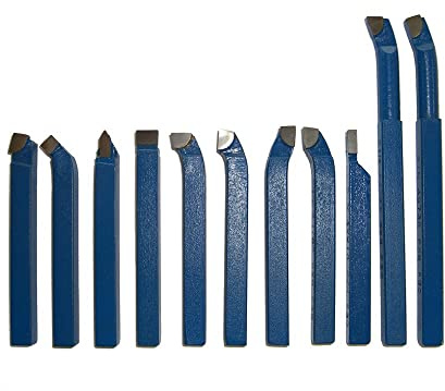 PAULIMOT Drehmeißel-Set 11-teilig mit Hartmetallplatten P30, DIN 4976, 16 mm
