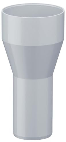 INEFA Reduzierstück Fallrohr, PVC DN100/75 Grau Zubehör Fallrohr Kunststoff, Verbindungsstück, einfache Steckmontage, Made in Germany