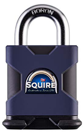 Henry Squire Stronghold 6 Pin S Cylinder Open Shackle Steel Padlock, 50 mm (Length)