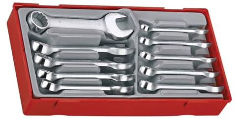 Teng TT6010MMidget Combination Spanner Set Metric (10 Pieces)