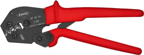 KNIPEX Crimpzange, 97 52 05 | Geeignet auch für Zweihandbedienung mit rutschhemmenden Kunststoff-Hüllen 250 mm