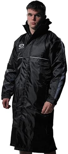 Optimum Boys Sub Jacket - Warm Padded Nylon Waterproof Windbreaker - Outdoors Breathable soft Winter Rain Coat - Reusable Stand Collar - Long Down Stylish Hiking Camping Jackets 3XSmall – Black