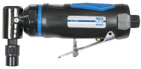 SW-Stahl S3265 Druckluft Stabschleifer I 1/4 Zoll Druckluft-Anschluss inkl. Schnellkupplung I 90° abgewinkelt I 18.000 U/min