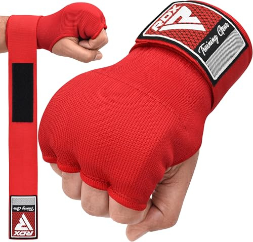 RDX Gel Fasce Boxe Sottoguanti Interni Bende, 100cm Elastico Lunghe Polsiere, Pugno Imbottita Protezione Bendaggi Guanti, Pugilato Muay Thai Allenamento Kickboxing Arti Marziali Punzonatura Uomo Donna
