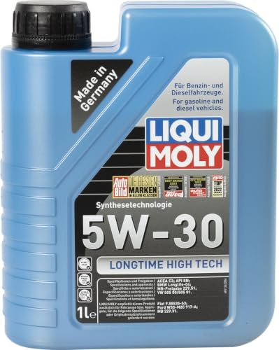 LIQUI MOLY Motoröl 5W-30 Longtime Synthetiköl Motor Öl ACEA C3 API SN High Tech 1L Kompatibel mit VW Golf 7 Schrägheck 5G1, BQ1, BE1, BE2 Golf 4 Schrägheck 1J1 Golf 6 5K1 Golf 5 Schrägheck 1K1 POLO 9N