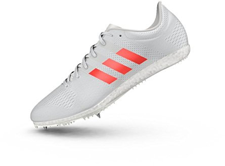adidas Adizero Avanti Spike-Schuh - FTWR White/solar red/Silver met, Größe:9.5
