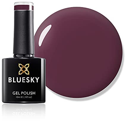 Bluesky Gel Nail Polish, Marvellous Mauve AS164, Dark Purple, Long Lasting, Chip Resistant, 10 ml (Requires Drying Under UV LED Lamp)