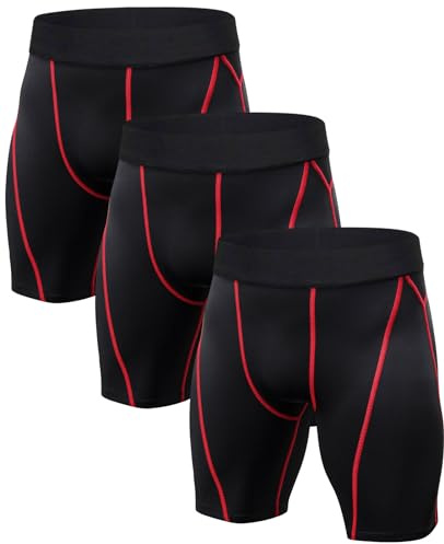 Niksa 1/3 stycken kompressionsshorts för män, löparbyxor, sportshorts