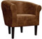FORTISLINE Clubsessel Loungesessel Cocktailsessel Monaco 2 Antik Braun W364 26