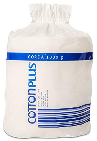 Cotton Plus CORDA 1000 g - LINEA PROFESSIONALE | 100% PURO COTONE IDROFILO CARDATO PER USO PROFESSIONALE | Morbido e assorbente.
