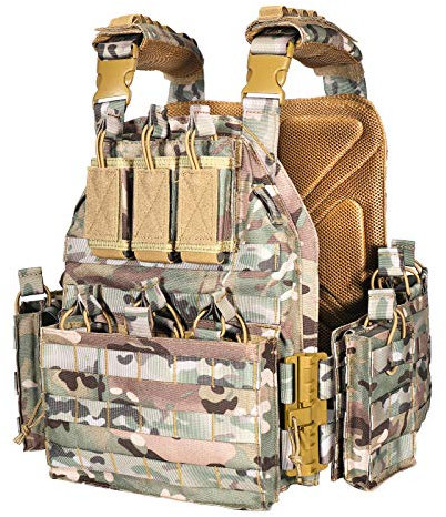 vAv YAKEDA Taktische Militärweste Schnellverschluss Airsoft Weste Verstellbar für Erwachsene