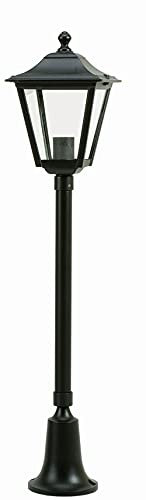 Licht-Erlebnisse Nostalgische Wegeleuchte Schwarz 79cm IP44 Rustikal E27 Außenlampe Laterne Hof Garten ONAYA