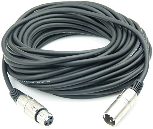 Adam Hall Cables 1 Stück K3MMF1500 Mikrofonkabel XLR female auf XLR male DMX Audio Kabel 3 pol polig (15 m, Schwarz, 1)