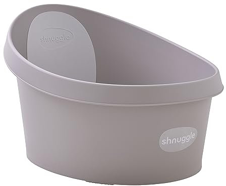 Shnuggle Bañera para niños pequeños | Bañera más grande para niños más grandes a la hora del baño | Incluye respaldo de espuma cálida y suave | Superficie antideslizante | Incluye tapón de baño de