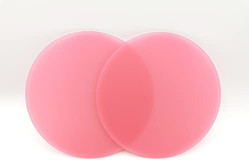 Blacked LaserTEC Ganaching Plate, Cake Board, Cake Plate, Round, 16/18/21 cm for 15/17/20 cm Cake Bases, Dough Card, Cake Smoother Scraper, Scraper, Spatula, Boards (2 x Diameter 18 cm, Pink)