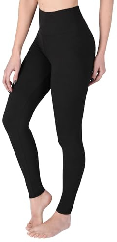 SOFTSAIL Leggings for Women High Waist Tummy Control Slimming Opaque Buttery Soft Breathable Elastic Ladies Stretching Gym Workout Yoga Pants Black M/L